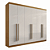 Guarda-Roupa Athos 6 Portas Cinamomo/Off White 2.78 D’Doro - Imagem 1