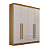 Guarda Roupa Da Vinci Plus 4 Portas 3 gravetas 100% MDF D'Doro - Imagem 1