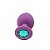 PLUG ANAL EM SILICONE - TAMANHO M - ROXO + PEDRA VERDE - Imagem 2