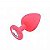 PLUG ANAL EM SILICONE - TAMANHO P - PINK + PEDRA TRANSPARENTE - Imagem 2