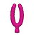 VIBRADOR FORMATO PENIANO DUPLO - COR PINK - Imagem 3