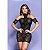 MINI VESTIDO COM STRASS - PRETO - Imagem 1