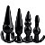 KIT COM 4 PLUGS EM SILICONE - NA COR PRETA - Imagem 1
