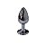 PLUG EM METAL COM PEDRA TRANSPARENTE - TAMANHO G - Imagem 2