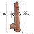 PROTESE COM VENTOSA, VIBRO, CONTROLE, GIRO 360°, SOBE E DESCE - 16,5 CM - Imagem 6