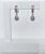 Brinco argolinha com pingente gota cravejado com zircônias banhado em ródio branco - Imagem 3