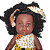 Boneca Negra Baby Aneesa  Africana - Imagem 1