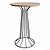 Mesa Lateral Alta SINGAPURA 40 x 59 cm Preta Lâmina Madeira Cinamomo Natural - Imagem 3