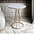 Mesa de Canto para Sala Baixa SINGAPURA Dourada Branco Laqueado - Imagem 1