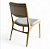 Kit 2 Cadeiras de Jantar Design Industrial em Aço IRIDIUM Douradas e Couro Off-White - Imagem 2