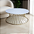 Mesa de Centro Dourada e Branco Laqueado 70 cm para Sala Redonda SINGAPURA - Imagem 7