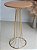 Mesa Cabeceira Lateral 70 cm SINGAPURA Dourada Madeira Cinamomo Natural - Imagem 1