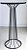 Mesa Cabeceira Lateral 70 cm SINGAPURA Preta Preto Laqueado - Imagem 3