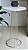 Mesa Cabeceira Lateral Redonda 70 cm SINGAPURA Prata Champagne Branco Laqueado - Imagem 2