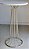 Mesa Cabeceira Lateral Redonda 70 cm SINGAPURA Prata Champagne Branco Laqueado - Imagem 1