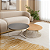 Conjunto Mesas de Centro para Sala Redondas 70 cm SINGAPURA 64 H e TRÍADE Dourado Madeira e Espelho Bronze - Imagem 1
