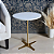 Mesa Lateral de Apoio Redonda Baixa FLAT Minimalista Dourada Branco Laqueado - Imagem 1