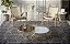 Conjunto Mesas de Centro para Sala Redondas 70 cm SINGAPURA 64 H e TRÍADE Dourado Vidro Branco e Espelho Bronze - Imagem 9