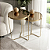 Mesa Lateral Redonda Alta TRÍADE Dourada com Espelho Bronze Design - Imagem 4