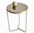 Mesa Lateral Redonda Alta TRÍADE Dourada com Espelho Bronze Design - Imagem 2