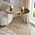 Mesa Lateral Redonda Alta TRÍADE Dourada com Espelho Bronze Design - Imagem 9
