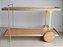 Carrinho Bar Madeira e Dourado 120 cm IRIDIUM Cinamomo Natural Design Moderno - Imagem 3