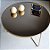 Mesa de Centro Redonda 70 cm Dourada com Espelho Bronze TRÍADE - Imagem 3