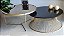 Mesa de Centro Redonda 70 cm Dourada com Espelho Bronze TRÍADE - Imagem 7