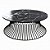 Mesa de Centro Redonda 80 cm Preta Vidro Mármore Preto SINGAPURA 64 Hastes Design Assinado - Imagem 3