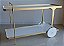 Carrinho Bar e de Chá 120 cm IRIDIUM Dourado Fosco e Branco Laqueado - Imagem 2