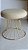 Puff para Sala Decorativo Estofado Redondo SINGAPURA 41 cm Dourado e Couro Bege Ivory - Imagem 3