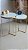 Mesa Lateral Redonda Alta TRÍADE Dourada com Vidro Branco Design Minimalista - Imagem 5
