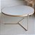 Mesa de Centro para Sala Redonda 70 cm TRÍADE Dourado e Vidro Branco Off-White - Imagem 2