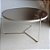 Conjunto Mesas de Centro Redondas 70 cm SINGAPURA 64 Hastes e TRÍADE Prata Champagne Lâmina Madeira Cinamomo Natural e Espelho Bronze - Imagem 4
