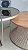 Conjunto Mesas de Centro Redondas 70 cm SINGAPURA 64 Hastes e TRÍADE Prata Champagne Lâmina Madeira Cinamomo Natural e Espelho Bronze - Imagem 8