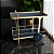Carrinho Bar 90 cm IRIDIUM Dourado Fosco e Preto Laqueado - Imagem 5