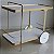 Carrinho de Bar IRIDIUM 90 cm Dourado Fosco e Branco Laqueado Versátil - Imagem 4
