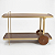 Carrinho Bar Moderno 120 cm Dourado e Madeira Cinamomo Castanho - Imagem 6