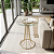 Mesa Lateral Singapura Dourado Fosco 40x58 cm Tampo Vidro Transparente - Imagem 5