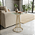 Mesa Lateral Singapura Dourado Fosco 40x58 cm Tampo Vidro Transparente - Imagem 6