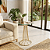 Mesa Lateral Singapura Dourado Fosco 40x58 cm Tampo Vidro Transparente - Imagem 7
