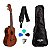 Kit Ukulele Concert Elétrico 23SE Sapele Malibu + Capa + Correia + Palhetas + Roldana - Imagem 1