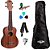 Kit Completo Ukulele Malibu Acústico Concert Sapele 23-S - Imagem 1
