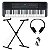 Kit Teclado Musical YAMAHA PSR E273 Preto 61 Teclas + Suporte X + Fone de Ouvido + Fonte + Estante de Partituras - Imagem 1