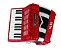 Gaita Acordeon 8 Baixos ACM0822 Vermelho Perolado - Michael - Imagem 1