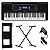 Teclado Musical Arranjador Yamaha PSR-E373 Teclas Sensitivas + Suporte X - Imagem 1