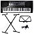 Kit Teclado Musical Spring TC 361 61 Teclas Sensitivas + Suporte X - Imagem 1