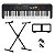 Kit Teclado Yamaha PSR-F52 Preto 61 Teclas + Suporte X - Imagem 1