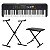 Kit Teclado Yamaha PSR-F52 Preto 61 Teclas + Suporte X + Banqueta X - Imagem 1