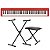 Piano Digital Casio CDP-S160 Vermelho - 88 Teclas + Suporte em X + Banqueta - Imagem 1